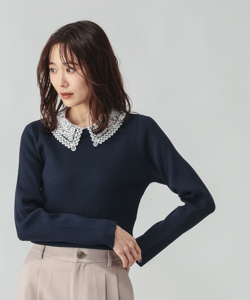 GLOBAL WORK(グローバルワーク)の「リッチライトレース2WAYプルオーバー/632665(ニット/セーター・レディース・ブラック/ネイビー・LARGE/MEDIUM)」の22枚目の写真