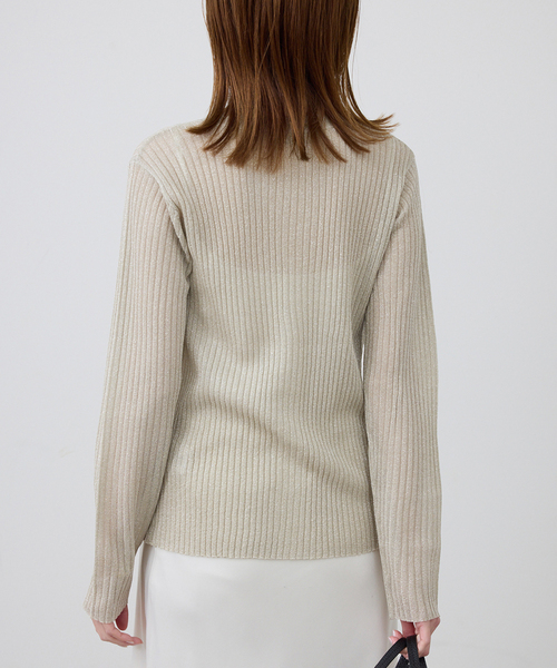 SLOBE IENA(スローブイエナ)の「ラメリブカーディガン(カーディガン/ボレロ・レディース・ブラウン/ベージュ・FREE)」の17枚目の写真