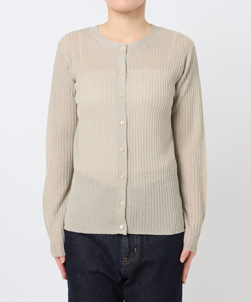 SLOBE IENA(スローブイエナ)の「ラメリブカーディガン(カーディガン/ボレロ・レディース・ブラウン/ベージュ・FREE)」の19枚目の写真