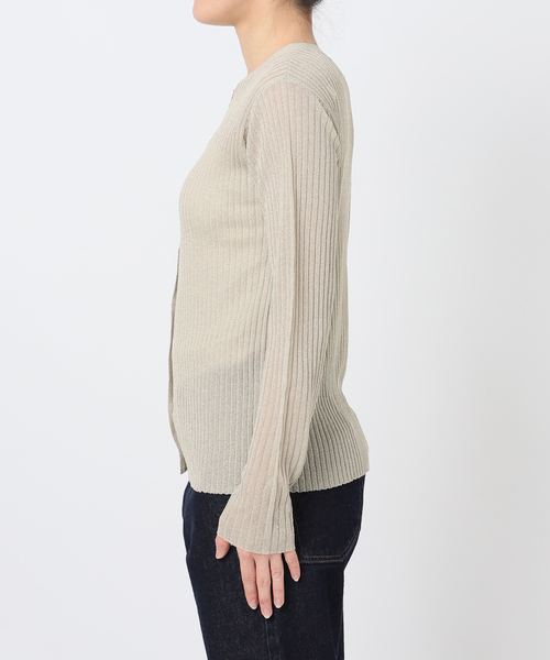 SLOBE IENA(スローブイエナ)の「ラメリブカーディガン(カーディガン/ボレロ・レディース・ブラウン/ベージュ・FREE)」の20枚目の写真