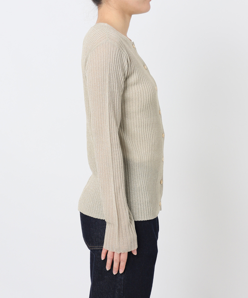 SLOBE IENA(スローブイエナ)の「ラメリブカーディガン(カーディガン/ボレロ・レディース・ブラウン/ベージュ・FREE)」の21枚目の写真