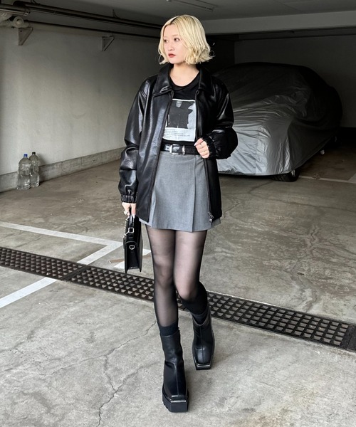 Lui's（ルイス）の「【mi-企画】スクエアトゥブーツ（ブーツ・レディース・ブラック・L/M/S）」の20枚目の写真