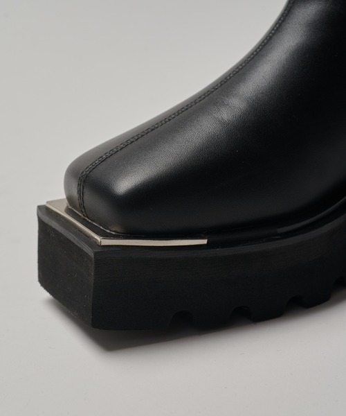 Lui's（ルイス）の「【mi-企画】スクエアトゥブーツ（ブーツ・レディース・ブラック・L/M/S）」の4枚目の写真