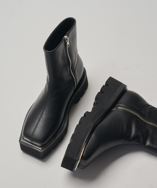 Lui's（ルイス）の「【mi-企画】スクエアトゥブーツ（ブーツ・レディース・ブラック・L/M/S）」の7枚目の写真