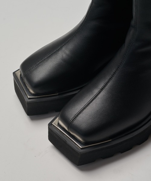 Lui's（ルイス）の「【mi-企画】スクエアトゥブーツ（ブーツ・レディース・ブラック・L/M/S）」の8枚目の写真