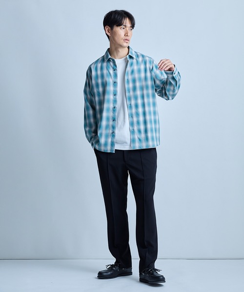 UNION STATION（ユニオンステーション）の「オンブレーチェックシャツ（シャツ/ブラウス・メンズ・グレー系その他/グリーン系その他・M/L）」の9枚目の写真