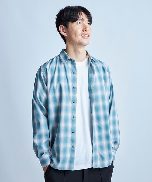 UNION STATION（ユニオンステーション）の「オンブレーチェックシャツ（シャツ/ブラウス・メンズ・グレー系その他/グリーン系その他・M/L）」の14枚目の写真