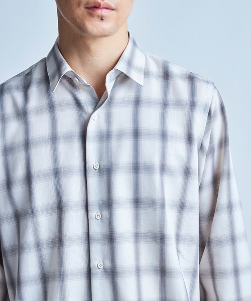 UNION STATION（ユニオンステーション）の「オンブレーチェックシャツ（シャツ/ブラウス・メンズ・グレー系その他/グリーン系その他・M/L）」の7枚目の写真