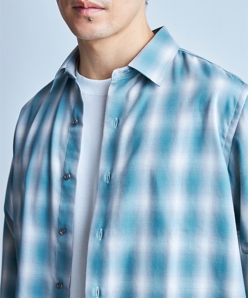 UNION STATION（ユニオンステーション）の「オンブレーチェックシャツ（シャツ/ブラウス・メンズ・グレー系その他/グリーン系その他・M/L）」の13枚目の写真