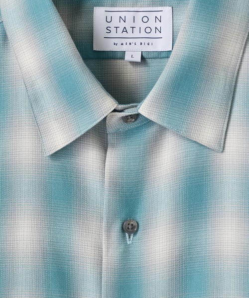 UNION STATION(ユニオンステーション)の「オンブレーチェックシャツ(シャツ/ブラウス・メンズ・グレー系その他/グリーン系その他・M/L)」の22枚目の写真