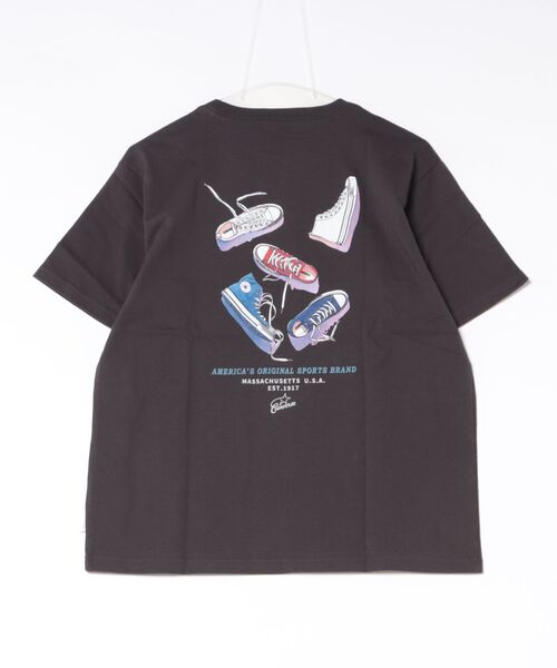CONVERSE(コンバース)の「CONVERSE White(コンバース ホワイト)シューズグラフィックプリントTシャツ/スニーカーデザイン ビッグシルエット ユニセックス(Tシャツ/カットソー・レディース・グレー系その他/アッシュグレー/ブラック系その他/スミクロ/ホワイト/ホワイト系その他・M/L)」の14枚目の写真
