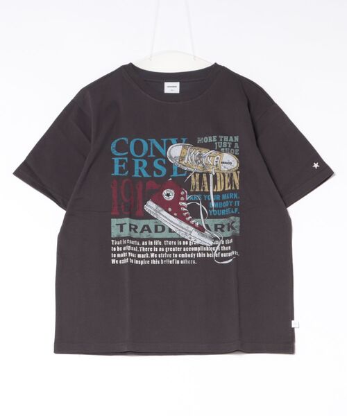 CONVERSE(コンバース)の「CONVERSE White(コンバース ホワイト)シューズグラフィックプリントTシャツ/スニーカーデザイン ビッグシルエット ユニセックス(Tシャツ/カットソー・レディース・グレー系その他/アッシュグレー/ブラック系その他/スミクロ/ホワイト/ホワイト系その他・M/L)」の11枚目の写真
