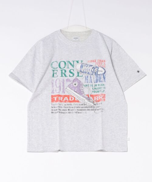 CONVERSE(コンバース)の「CONVERSE White(コンバース ホワイト)シューズグラフィックプリントTシャツ/スニーカーデザイン ビッグシルエット ユニセックス(Tシャツ/カットソー・レディース・グレー系その他/アッシュグレー/ブラック系その他/スミクロ/ホワイト/ホワイト系その他・M/L)」の15枚目の写真
