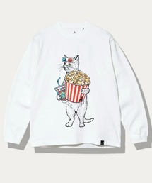 go slow caravan（ゴースローキャラバン）の「USA/C シネマ猫 ロングスリーブ TEE（Tシャツ/カットソー）」