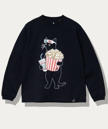go slow caravan（ゴースローキャラバン）の「USA/C シネマ猫 ロングスリーブ TEE（Tシャツ/カットソー）」