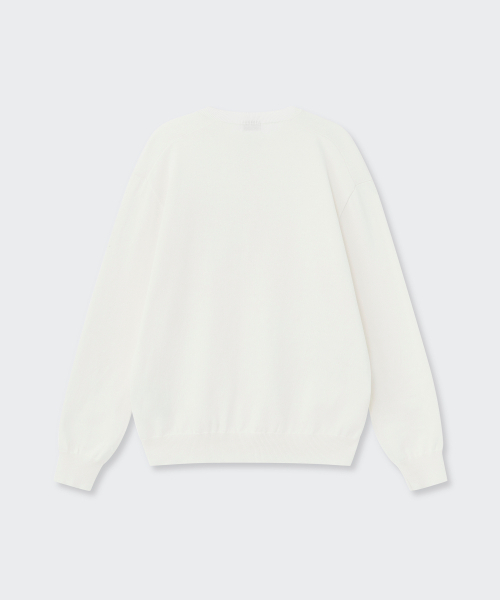MUSINSA STANDARD（ムシンサスタンダード）の「ウォッシャブルスーピマコットンヘンリーネックニット[アイボリー]（ニット/セーター・メンズ・その他・SMALL/MEDIUM/LARGE/X-LARGE/2XL）」の8枚目の写真