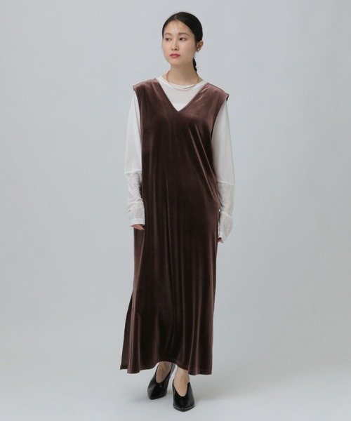 セール】ストレッチベロアジャンパースカート 636644（ジャンパー