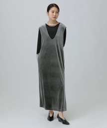 LEPSIM | ストレッチベロアジャンパースカート　636644(ジャンパースカート)