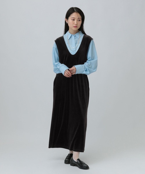 セール】ストレッチベロアジャンパースカート 636644（ジャンパー