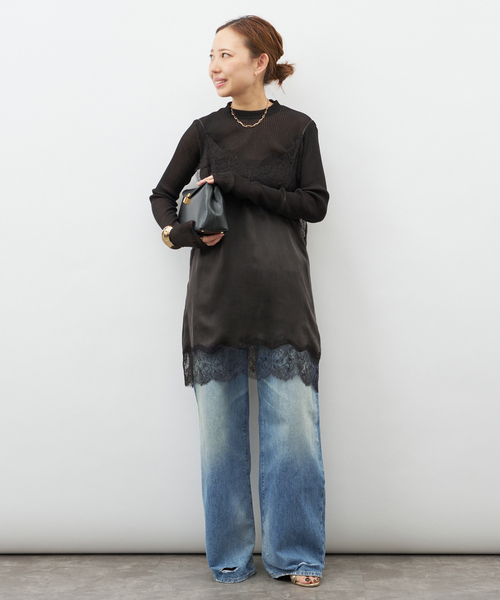 Deuxieme Classe(ドゥーズィエムクラス)の「【Raspail/ラスパイユ】Lace Switched Camisole(シャツ/ブラウス・レディース・ブラック・FREE)」の22枚目の写真
