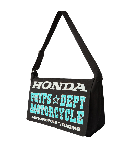 PHYPS MOTORCYCLE(フィップスモーターサイクル)の「Honda Typography Duffel Canvas bag_Black(メッセンジャーバッグ・レディース・その他・FREE)」の2枚目の写真