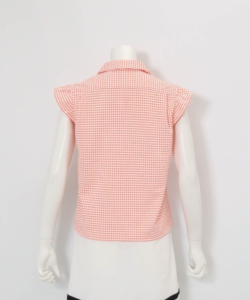 archivio(アルチビオ)の「<LADIES>ギンガムチェック開襟プルオーバー(Tシャツ/カットソー・レディース・イエロー/オレンジ/ブラック・L/M/S)」の9枚目の写真