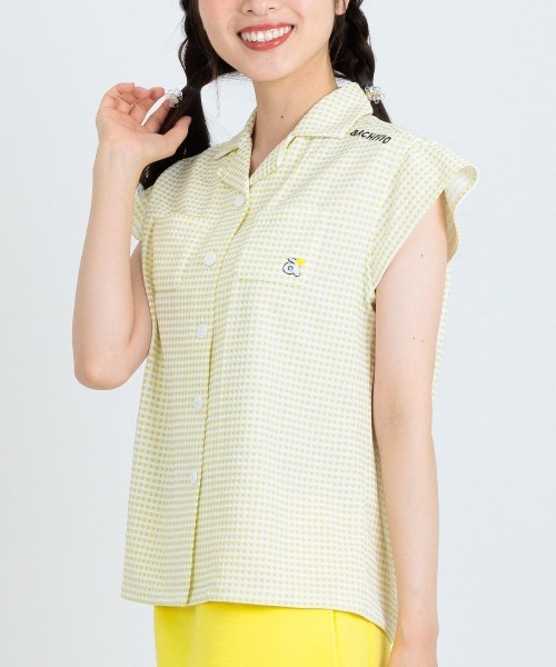 archivio(アルチビオ)の「<LADIES>ギンガムチェック開襟プルオーバー(Tシャツ/カットソー・レディース・イエロー/オレンジ/ブラック・L/M/S)」の10枚目の写真