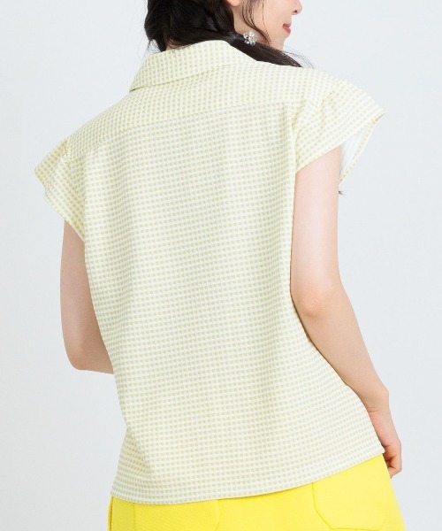 archivio(アルチビオ)の「<LADIES>ギンガムチェック開襟プルオーバー(Tシャツ/カットソー・レディース・イエロー/オレンジ/ブラック・L/M/S)」の11枚目の写真