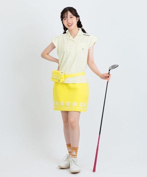 archivio(アルチビオ)の「<LADIES>ギンガムチェック開襟プルオーバー(Tシャツ/カットソー・レディース・イエロー/オレンジ/ブラック・L/M/S)」の15枚目の写真