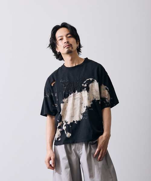 improves(インプローブス)の「グランジ 半袖Tシャツ(Tシャツ/カットソー・メンズ・ブラウン/ブラック・X-LARGE/LARGE/MEDIUM/SMALL)」の1枚目の写真