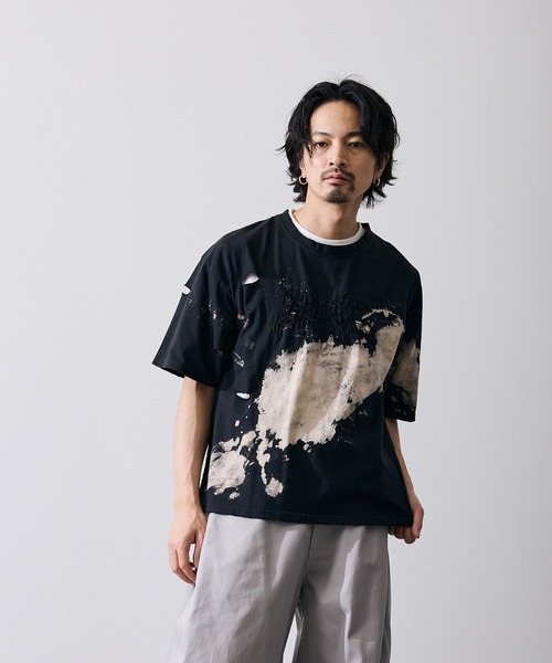 improves(インプローブス)の「グランジ 半袖Tシャツ(Tシャツ/カットソー・メンズ・ブラウン/ブラック・X-LARGE/LARGE/MEDIUM/SMALL)」の3枚目の写真