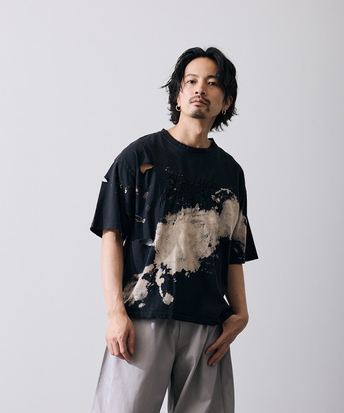 improves(インプローブス)の「グランジ 半袖Tシャツ(Tシャツ/カットソー・メンズ・ブラウン/ブラック・X-LARGE/LARGE/MEDIUM/SMALL)」の4枚目の写真