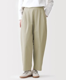 婦人　高密度ツイル　ワイドテーパードパンツ
