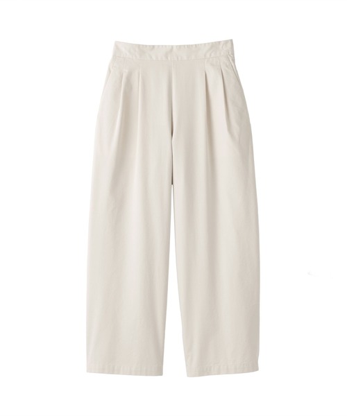 無印良品（ムジルシリョウヒン）の「婦人　高密度ツイル　ワイドテーパードパンツ（その他パンツ・レディース・ブラック/アイボリー/ダークネイビー/ベージュ・S/M/L/XL）」の7枚目の写真