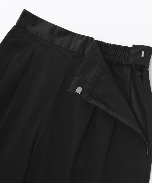 無印良品（ムジルシリョウヒン）の「婦人　高密度ツイル　ワイドテーパードパンツ（その他パンツ・レディース・ブラック/アイボリー/ダークネイビー/ベージュ・S/M/L/XL）」の10枚目の写真