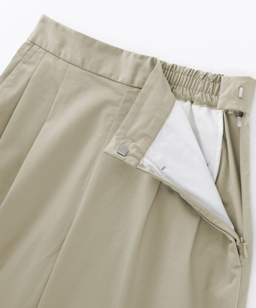 無印良品（ムジルシリョウヒン）の「婦人　高密度ツイル　ワイドテーパードパンツ（その他パンツ・レディース・ブラック/アイボリー/ダークネイビー/ベージュ・S/M/L/XL）」の18枚目の写真