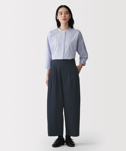 無印良品（ムジルシリョウヒン）の「婦人　高密度ツイル　ワイドテーパードパンツ（その他パンツ・レディース・ブラック/アイボリー/ダークネイビー/ベージュ・S/M/L/XL）」の21枚目の写真