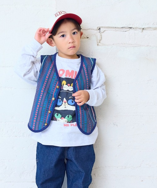 MARKEY'S（マーキーズ）の「ジャガードプリントベスト（ベスト・キッズ・ブラウン/ネイビー・L/M/S）」の8枚目の写真