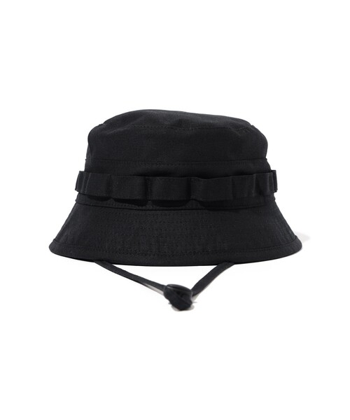BEAMS PLUS（ビームスプラス）の「Jungle Hat 2 Back Satin（ハット・メンズ・ブラック・S/M）」の7枚目の写真