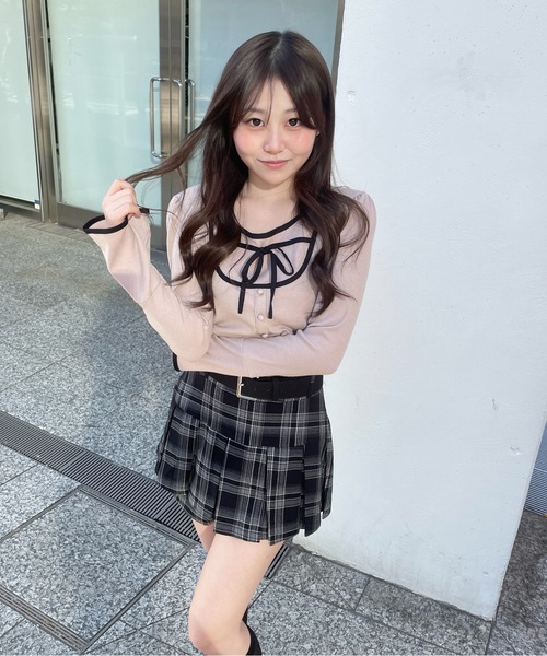 abc une face(アーベーセーアンフェイス)の「ボレロレイヤードトップス(Tシャツ/カットソー・レディース・ホワイト/ブラック/ピンク・FREE)」の3枚目の写真
