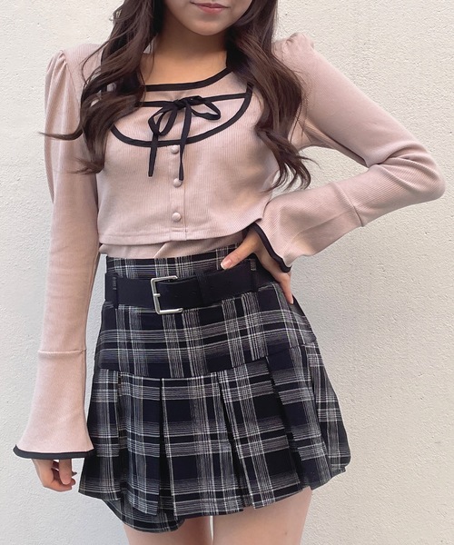 abc une face(アーベーセーアンフェイス)の「ボレロレイヤードトップス(Tシャツ/カットソー・レディース・ホワイト/ブラック/ピンク・FREE)」の17枚目の写真