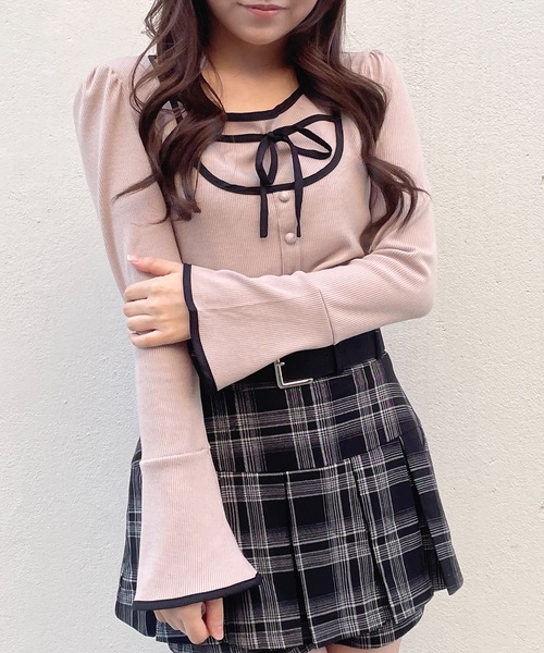 abc une face(アーベーセーアンフェイス)の「ボレロレイヤードトップス(Tシャツ/カットソー・レディース・ホワイト/ブラック/ピンク・FREE)」の18枚目の写真