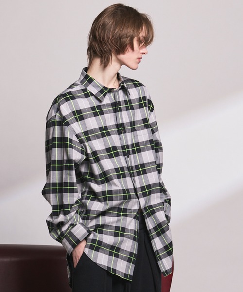 MAISON SPECIAL(メゾンスペシャル)の「《UNISEX》【Italian Dead Stock Fabric】Prime-Over Maxi Regular Collar Shirts Coat/【イタリアンデッドストックファブリック】プライムオーバーマキシレギュラーカラーシャツコート【MAISON SPECIAL/メゾンスペシャル】(シャツ/ブラウス・メンズ・ブラウン/その他1/オレンジ/ライトグレー/その他2/チャコールグレー/グレー/ブラック/ライトグリーン・2/1/0)」の9枚目の写真