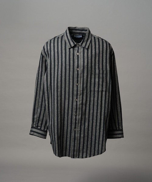 MAISON SPECIAL(メゾンスペシャル)の「《UNISEX》【Italian Dead Stock Fabric】Prime-Over Maxi Regular Collar Shirts Coat/【イタリアンデッドストックファブリック】プライムオーバーマキシレギュラーカラーシャツコート【MAISON SPECIAL/メゾンスペシャル】(シャツ/ブラウス・メンズ・ブラウン/その他1/オレンジ/ライトグレー/その他2/チャコールグレー/グレー/ブラック/ライトグリーン・2/1/0)」の11枚目の写真