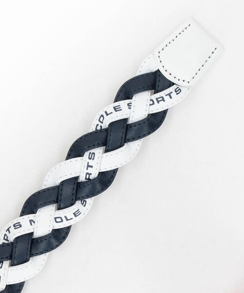 NICOLE CLUB FOR MEN（ニコルクラブフォーメン）の「【NICOLE SPORTS】ロゴプリントメッシュベルト（ベルト・メンズ・ブラック/ネイビー/ホワイト・FREE）」の4枚目の写真