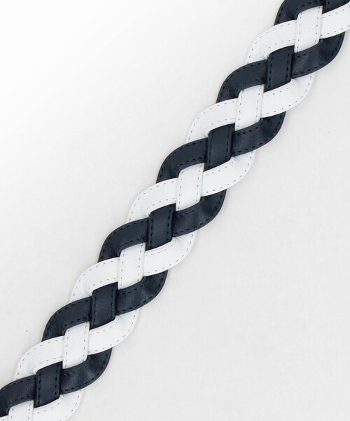 NICOLE CLUB FOR MEN（ニコルクラブフォーメン）の「【NICOLE SPORTS】ロゴプリントメッシュベルト（ベルト・メンズ・ブラック/ネイビー/ホワイト・FREE）」の5枚目の写真