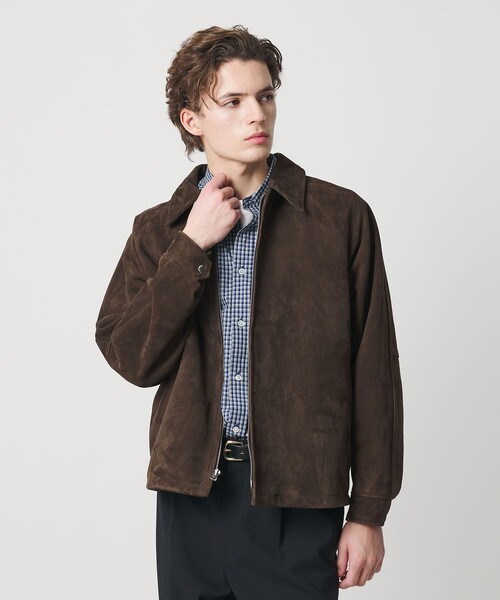 schott(ショット)の「【別注】<Schott>スエード ブルゾン(その他アウター・メンズ・ダークブラウン/ベージュ・M/L/XL)」の2枚目の写真