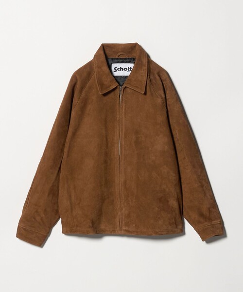 schott(ショット)の「【別注】<Schott>スエード ブルゾン(その他アウター・メンズ・ダークブラウン/ベージュ・M/L/XL)」の1枚目の写真