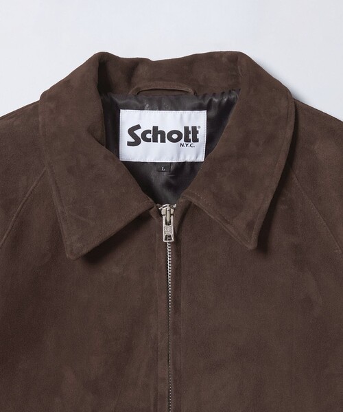 schott(ショット)の「【別注】<Schott>スエード ブルゾン(その他アウター・メンズ・ダークブラウン/ベージュ・M/L/XL)」の3枚目の写真