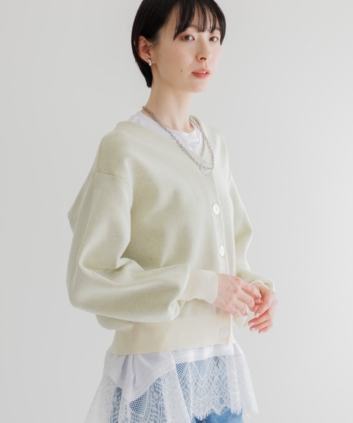 Paradise Picnic(パラダイスピクニック)の「LILLY LYNQUE Wフェイス2WAYトップス(ニット/セーター・レディース・アイボリー/ブラック/グレー・FREE)」の2枚目の写真